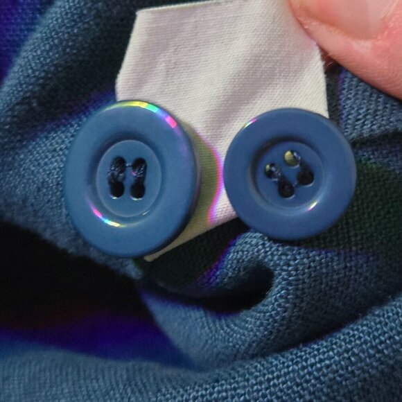 Zyga Lin'n Laundry Desiree Blue 100% Linen Blazer Size 46 - Picture 5 of 5